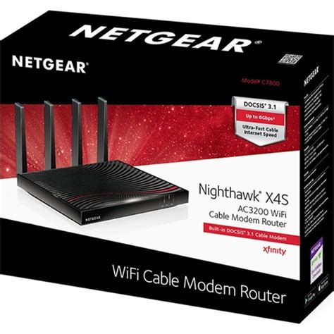 netgear nighthawk cable modem wifi router combo c7800