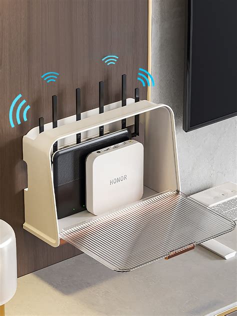 wifi router storage box wall mount